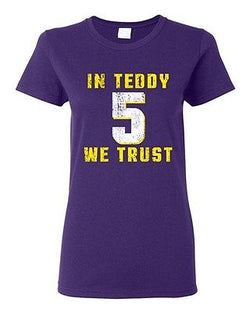 Ladies In Teddy We Trust Quarterback Sports Minnesota Football DT T-Shirt Tee