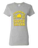Ladies Training To Go Super Saiyan Gym Workout Anime Funny Parody DT T-Shirt Tee