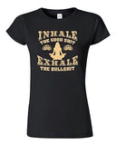 Junior Inhale The Good Sh*t Exhale The Bullsh*t Yoga Hatha Funny DT T-Shirt Tee