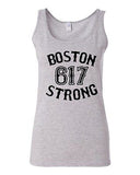 Junior Boston Strong 617 Novelty State Sox Campaign Slogan Graphic Tank Top