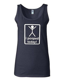 Junior I Pooped Today Funny Humor Novelty Statement Graphics Tank Top