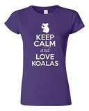 Junior Keep Calm And Love Koalas Bear Wildlife Animal Lover Humor T-Shirt Tee