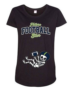 Future Football Star Seattle Baby Skeleton Maternity DT T-Shirt Tee