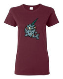 Ladies Zombie Narwhal Undead Horn Fish Monster Animals Horror DT T-Shirt Tee