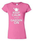 Junior Keep Calm and Garden On Novelty Landscape Artist Graphic T-Shirt Tee