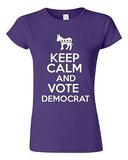 Junior Keep Calm And Vote Democrat Politics Novelty Statement T-Shirt Tee