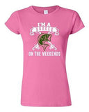 Junior I'm A Hooker On The Weekends Fishing Fish Girl Funny Humor DT T-Shirt Tee