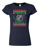 Junior Merry Pitmas Dog Pitbull Dog Animals Ugly Christmas Funny DT T-Shirt Tee