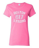 Ladies Boston Strong 617 Marathon Strong Support Terrorist Attack T-Shirt Tee
