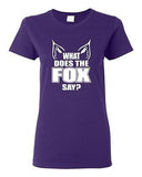 Ladies What Does the Fox Say Sound Music Song Party Swag Retro Cool T-Shirt Tee