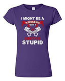 Junior I Might Be A Mechanic But I Can't Fix Stupid Funny Humor DT T-Shirt Tee