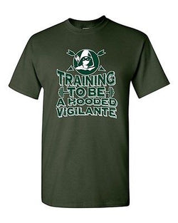 Training To Be A Hooded Vigilante Arrow Comic TV Series DT Adult T-Shirt Tee