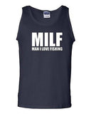 Man I Love Fishing Fun Humor Novelty Statement Graphics Adult Tank Top