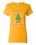 Ladies Periodic Tree Table Of Elements Science Ugly Christmas DT T-Shirt Tee