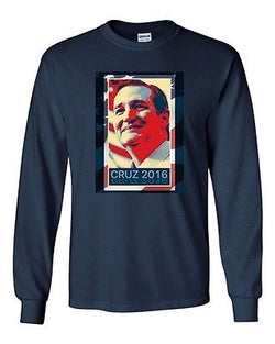 Long Sleeve Adult T-Shirt Ted Cruz 2016 Election President Campaign Politics DT