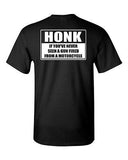 Adult Honk If You've Never Seen Gun Fired By Biker Funny Many Colors T-Shirt Tee