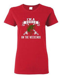 Ladies I'm A Hooker On The Weekends Fishing Fish Girl Funny Humor DT T-Shirt Tee