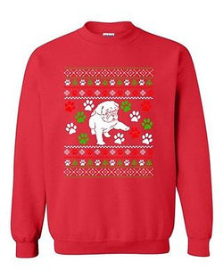 Dog Puppy Paws Lover Pet Ugly Christmas Funny DT Novelty Crewneck Sweatshirt