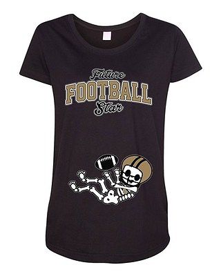 Future Football Star New Orleans Baby Skeleton Maternity DT T-Shirt Tee