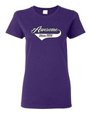 Ladies Awesome Since 1976 With Tail Happy Birthday Gift Funny DT T-Shirt Tee
