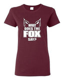 Ladies What Does the Fox Say Sound Music Song Party Swag Retro Cool T-Shirt Tee