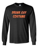 Long Sleeve Adult T-Shirt Drunk Guy Party Beer Irish Drinks Wine Costume Funny