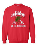 I'm A Hooker On The Weekends Fishing Fish Sea Funny Humor DT Crewneck Sweatshirt