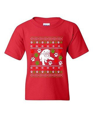 Dog Puppy Paws Lover Pet Ugly Christmas Gift Funny DT Youth Kids T-Shirt Tee