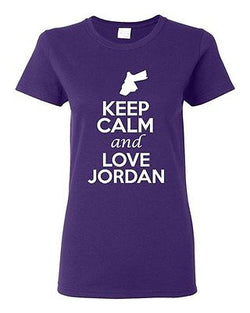 Ladies Keep Calm And Love Jordan Country People Nation Patriotic T-Shirt Tee
