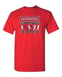 Warning If Zombies Chase Us Tripping You Walking Dead Adult DT T-Shirts Tee