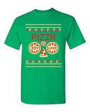 Pizza Joy Love Pepperoni Face Ugly Christmas Funny Humor DT Adult T-Shirt Tee