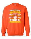 Firefighter Rescue Hero I Married Mine Funny Humor Wife DT Crewneck Sweatshirt