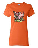 Ladies Zombie Pig Undead Boar Monster Animals Horror Apocalypse DT T-Shirt Tee