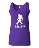 Junior I Believe Sasquatch Yeti Bigfoot Snow Funny Novelty Statement Tank Top