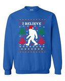 I Believe Sasquatch Big Foot Ugly Christmas Funny DT Novelty Crewneck Sweatshirt