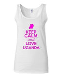 Junior Keep Calm And Love Uganda Country Nation Patriotic Sleeveless Tank Top