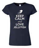 Junior Keep Calm And Love Jellyfish Jellies Ocean Animal Lover Humor T-Shirt Tee