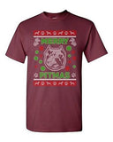 Merry Pitmas Dog Pitbull Dog Animals Ugly Christmas Funny DT Adult T-Shirt Tee