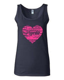 Junior Psycho Heart Love Pink Couple Cute BF GF Funny Humor Sleeveless Tank Tops