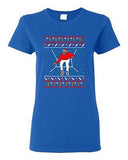 Ladies Bling Santa Sweater Music Cellphone Ugly Christmas Funny DT T-Shirt Tee