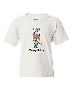 Eggs Fix Everything Chicken Hen Boiled Egg DT Novelty Youth Kids T-Shirt Tee