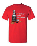 Whiskey Fixes Everything Beverages Alcohol Drinks Scotch Adult DT T-Shirts Tee