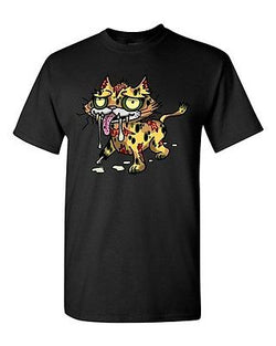 Zombie Cat Undead Animals Devil Monster Horror Adult DT T-Shirt Tee