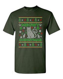 Meowy Meow Cat Kitten Animals Pet Xmas Ugly Christmas DT Adult T-Shirt Tee