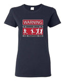 Ladies Warning If Zombies Chase Us Tripping You TV Funny Parody DT T-Shirt Tee
