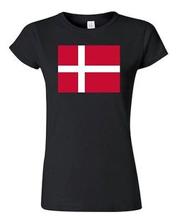 Junior Denmark Country Flag State Danish German Nation Patriotic DT T-Shirt Tee
