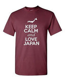 Keep Calm And Love Japan Country Nation Patriotic Novelty Adult T-Shirt Tee