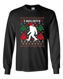 Long Sleeve Adult T-Shirt I Believe Sasquatch Big Foot Ugly Christmas Funny DT
