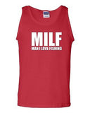 Man I Love Fishing Fun Humor Novelty Statement Graphics Adult Tank Top