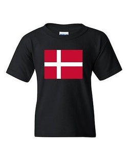 Denmark Country Flag Europe Danish Nation Patriotic DT Youth Kids T-Shirt Tee